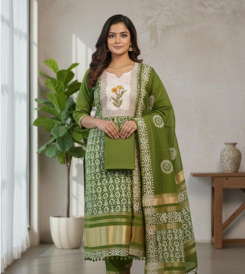 Lagdapatti Muslin Suit