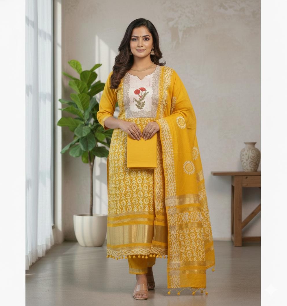 Lagdapatti Muslin Suit