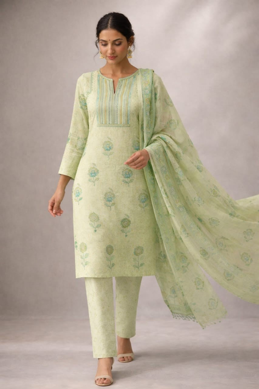 Mul Chanderi Suit