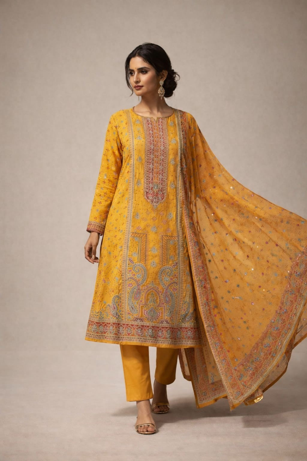 Muslin Silk Suit