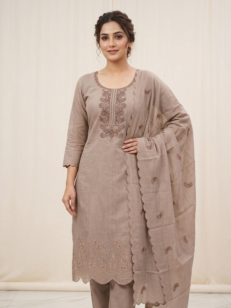 Designer cotton suit