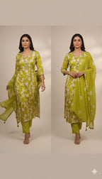 Cotton Suit With chiffon dupatta