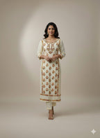 Georgette Suit With thread Embroidery