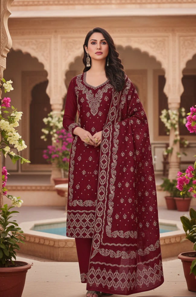 Pashmina Jamawar Suit