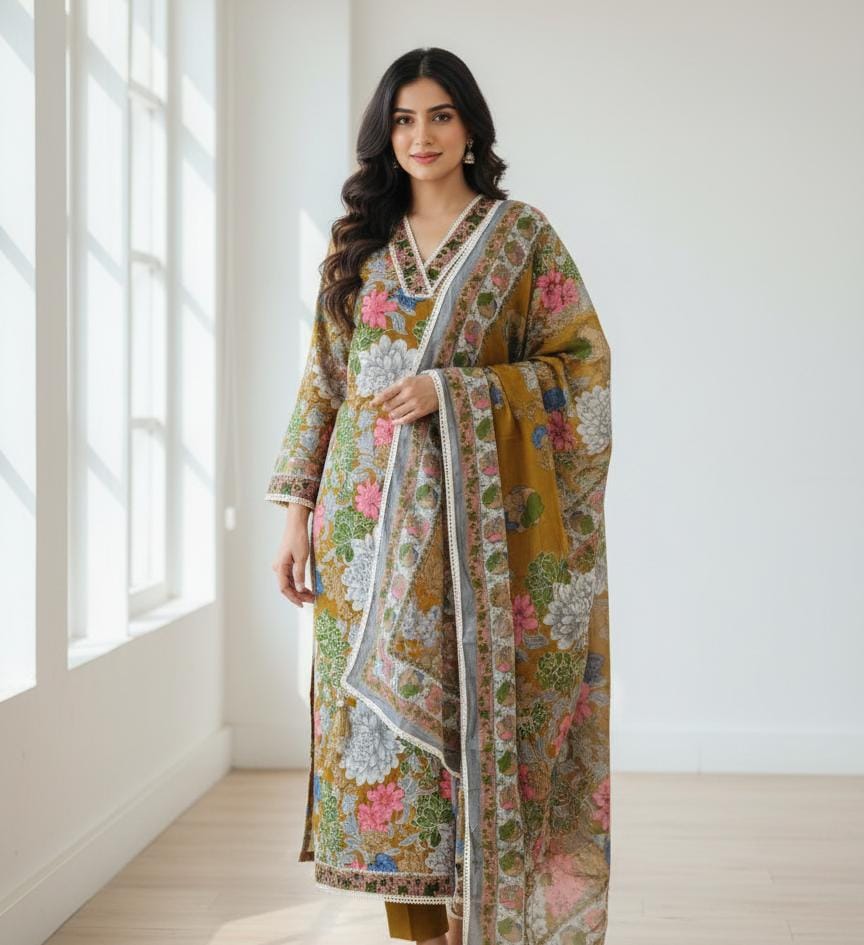 Cotton Silk Suit