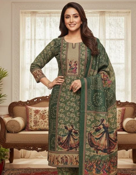 Pashmina With Warli Print