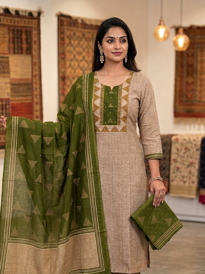 Pure Cotton Designer Suit