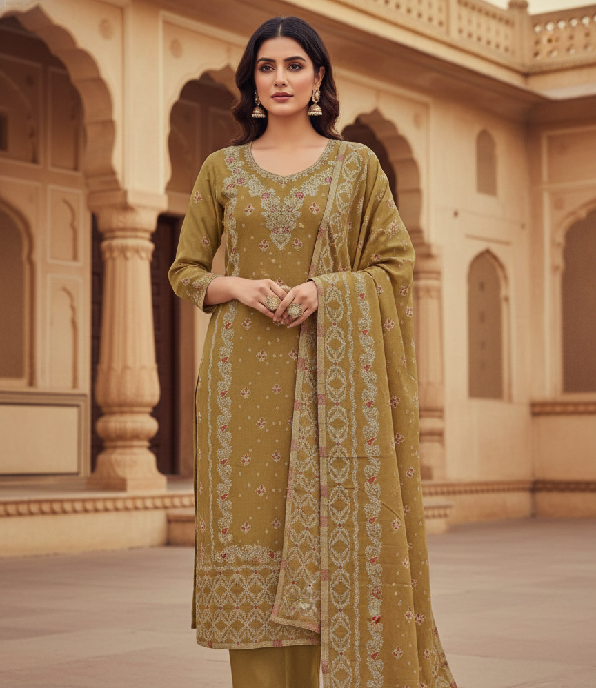 Pashmina Jamawar Suit