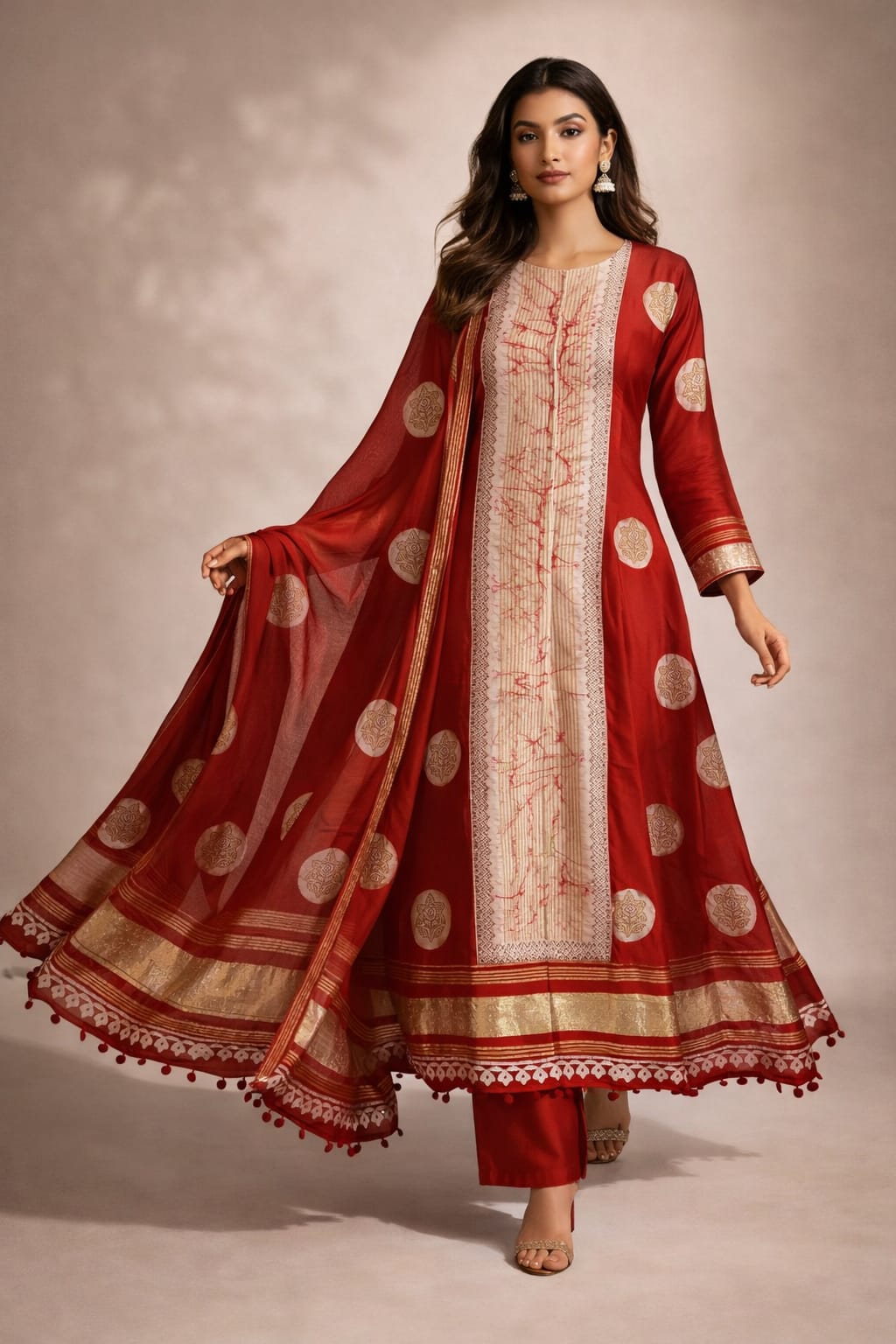 Lagdapatti Muslin Suit