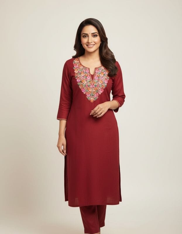 Pashmina Cordset With Kashmiri Work