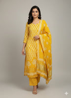 Muslin lagdapatti suit