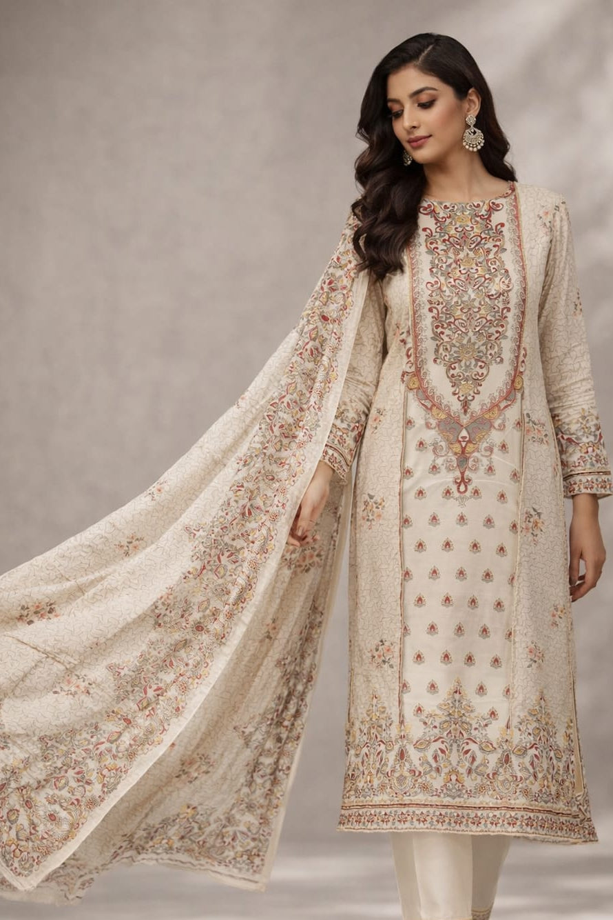 Muslin Designer Suit