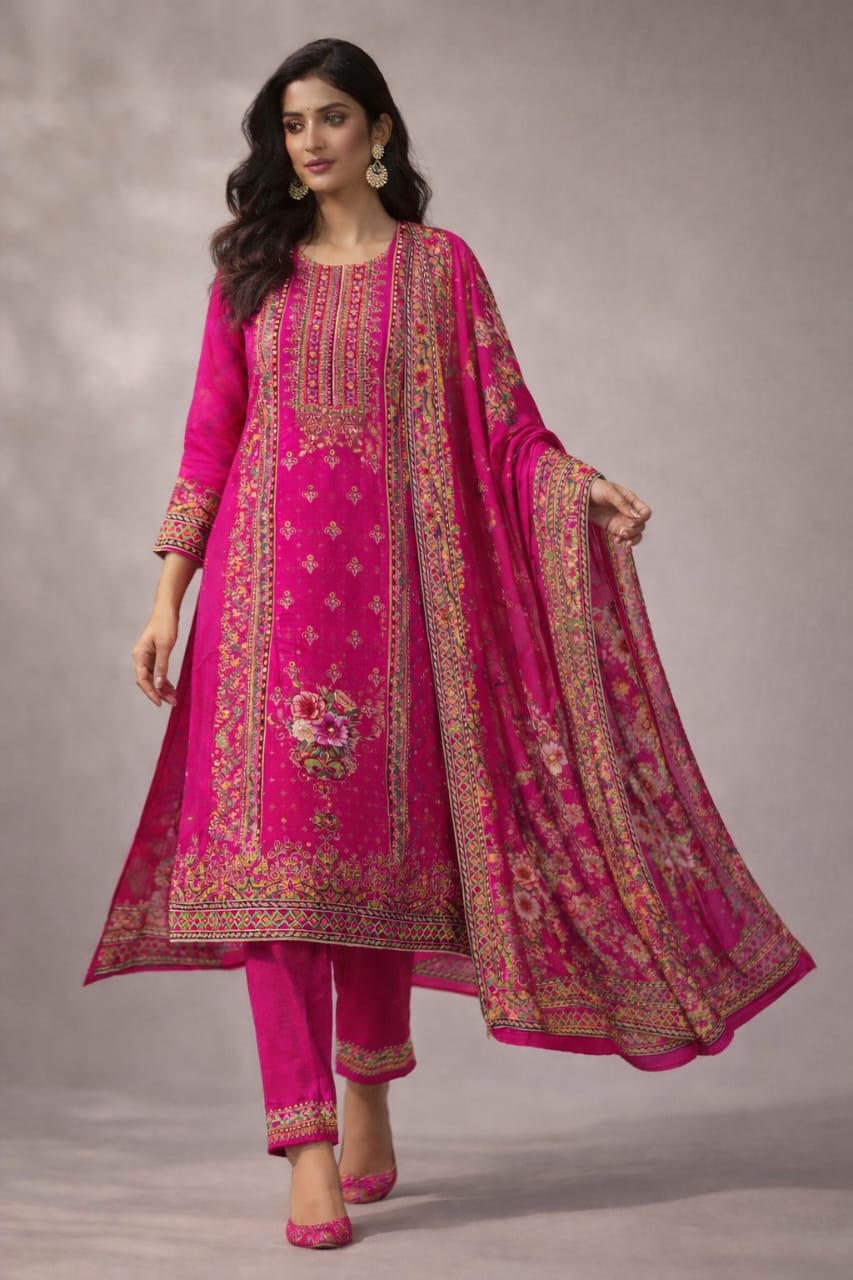 Crepe Duit With Mirror Detailing